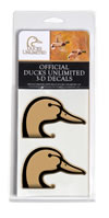 Ducks Unlimited 3D Vinyl Decal - 2pk Gold